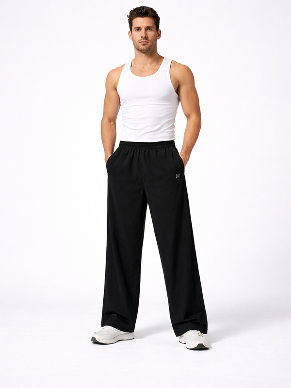 Men’s Black Baggy Dri‑Fit Lower | Gym | Running