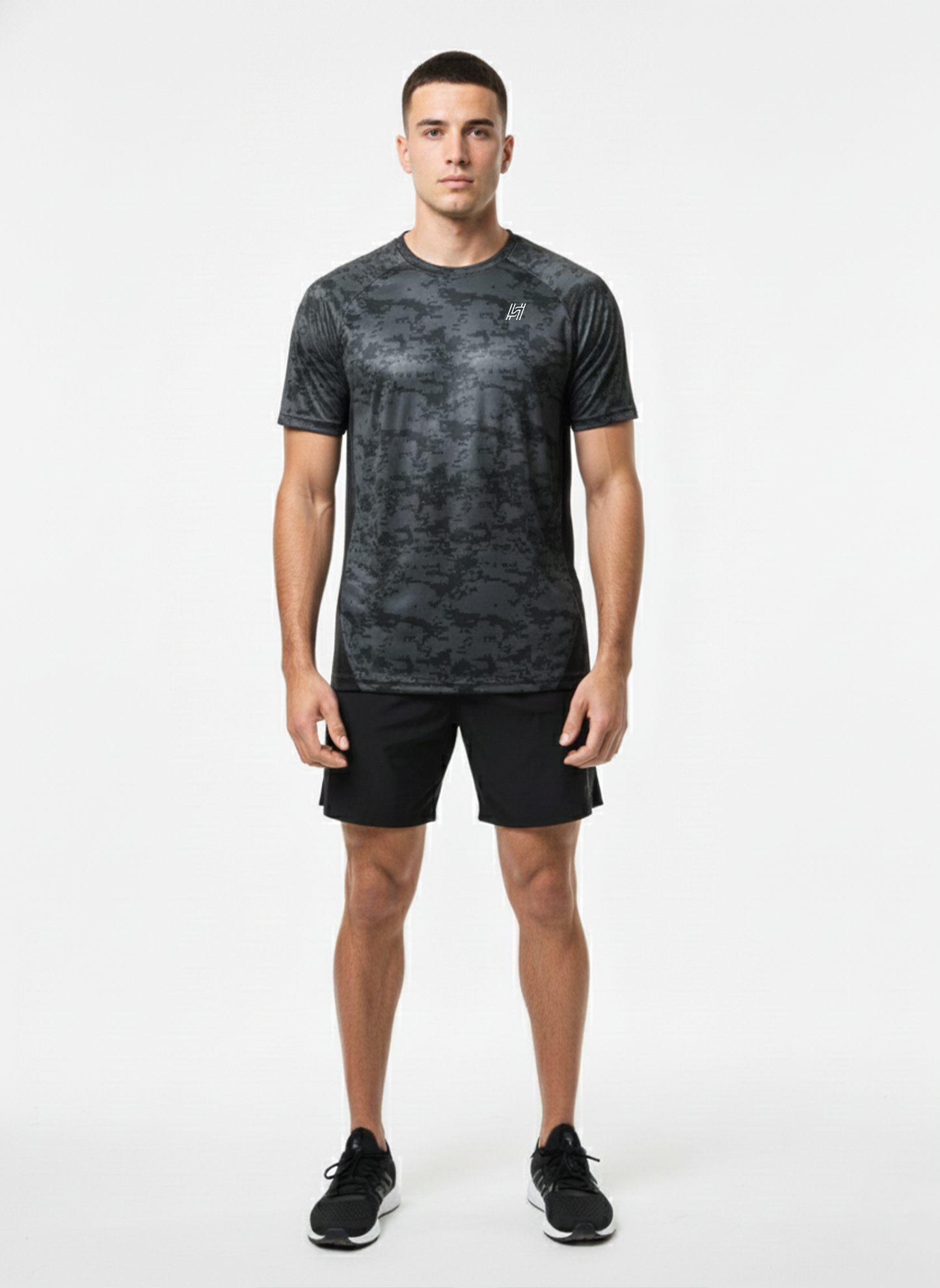 Men's Camo Black Dri-Fit T-Shirt | Quick Dry Gym Wear