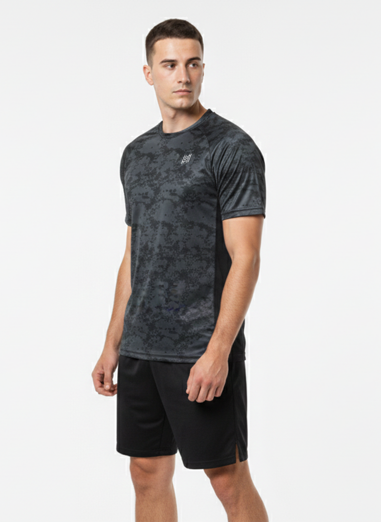 Men's Camo Black Dri-Fit T-Shirt | Quick Dry Gym Wear